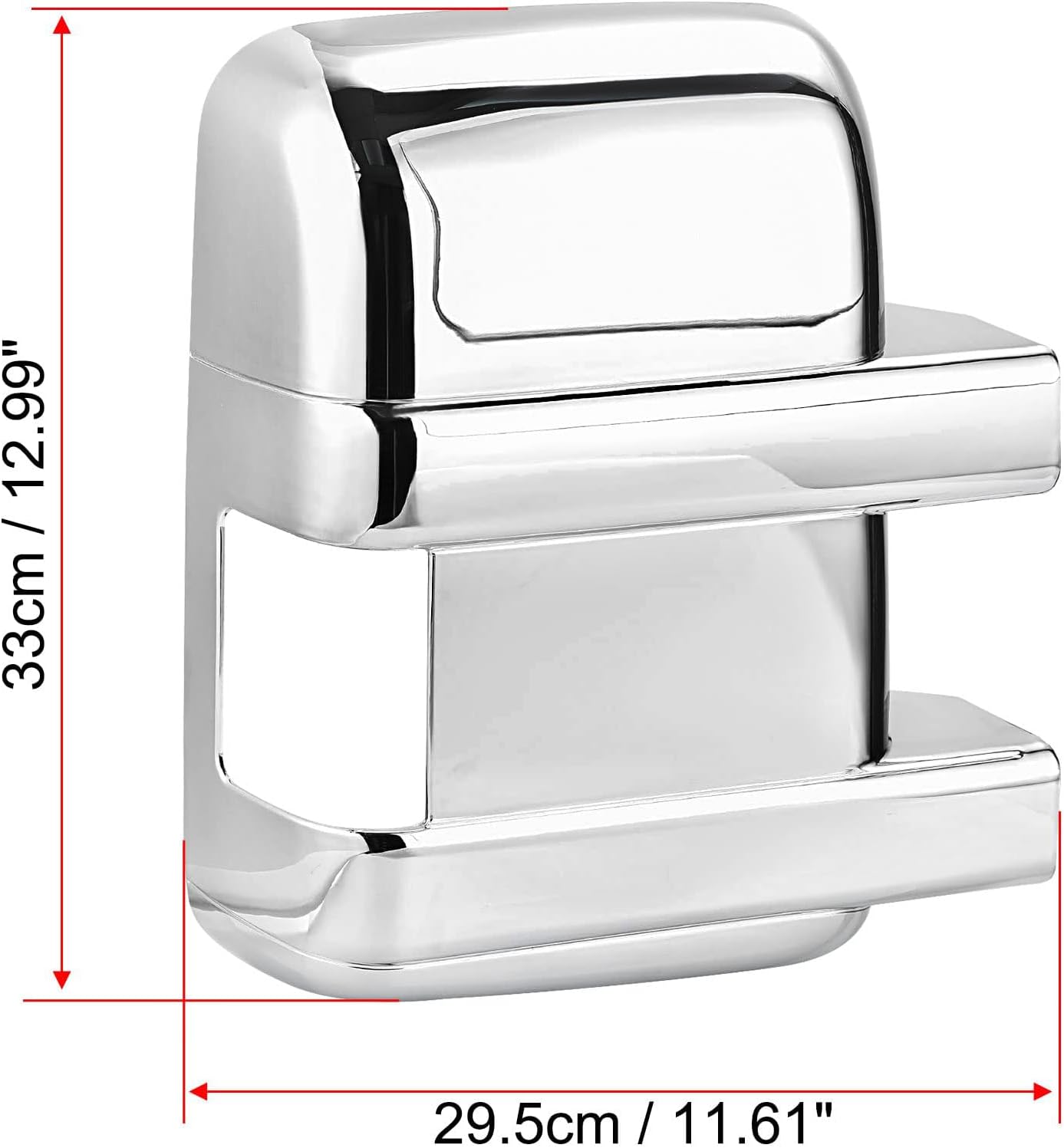 TOP-VIGOR Compatible with Ford F250 F350 F450 F550 2008 2009 2010 2011 2012 2013 2014 2015 2016, 2pcs Full Mirror Covers Replacement – Chrome Plated Mirror Capss for Left & Right Side