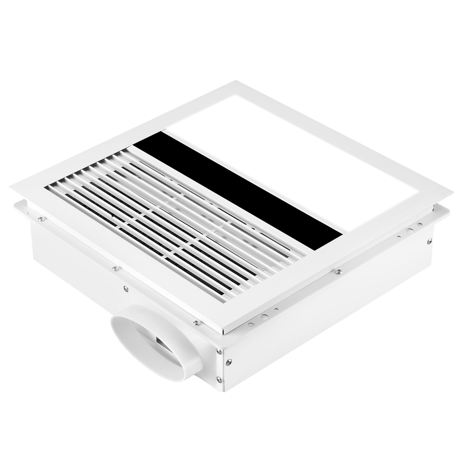 Bathroom Exhaust Fan,100CFM Retrofit Bathroom Exhaust Fan with Light, ventilation, Heater, 800LM 6000K,White