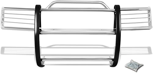 DNA MOTORING GRILL-G-039-SS Parachoques Delantero Cepillo Rejilla Guarda, Plata