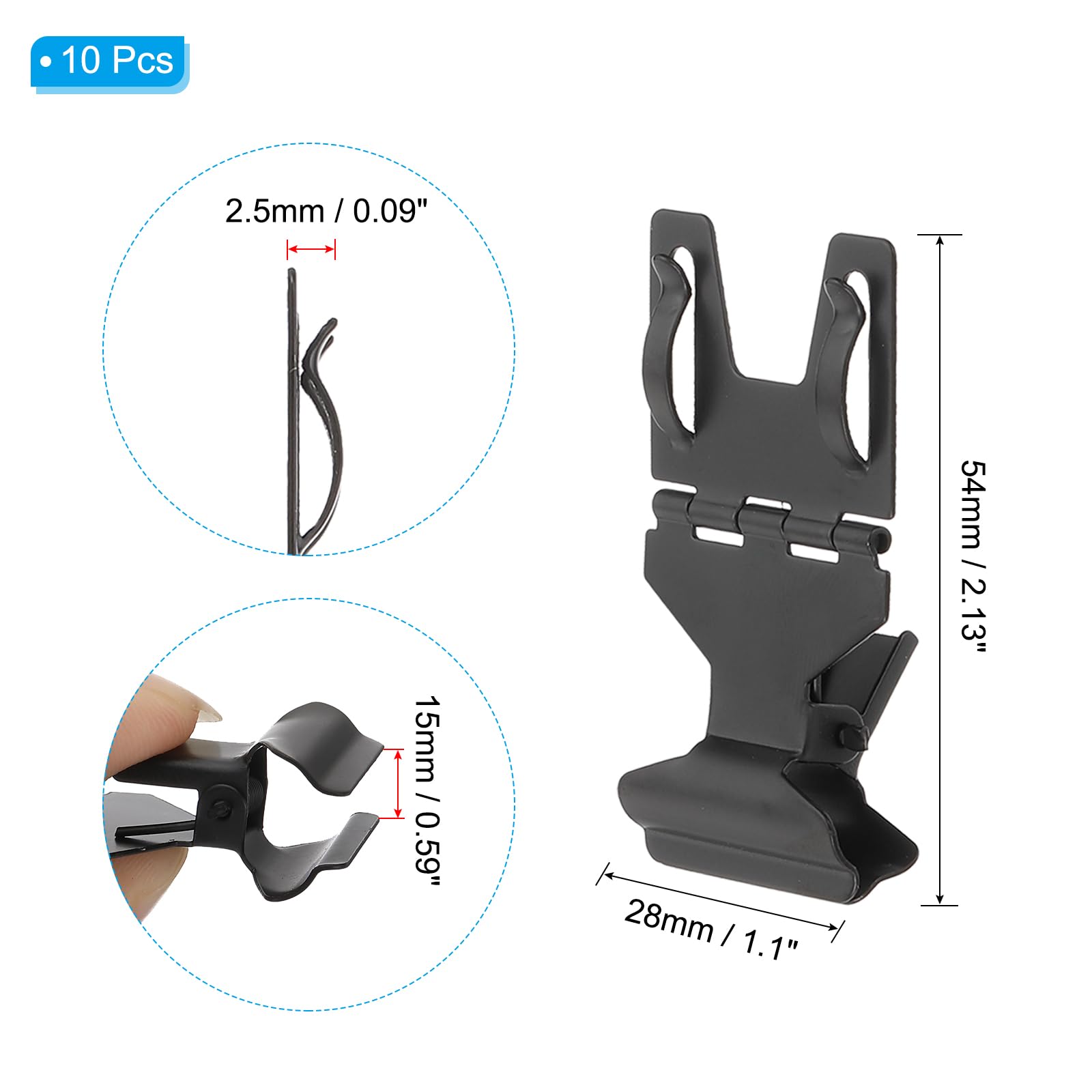 PATIKIL 10Pcs Metal Sign Clips - Image 2