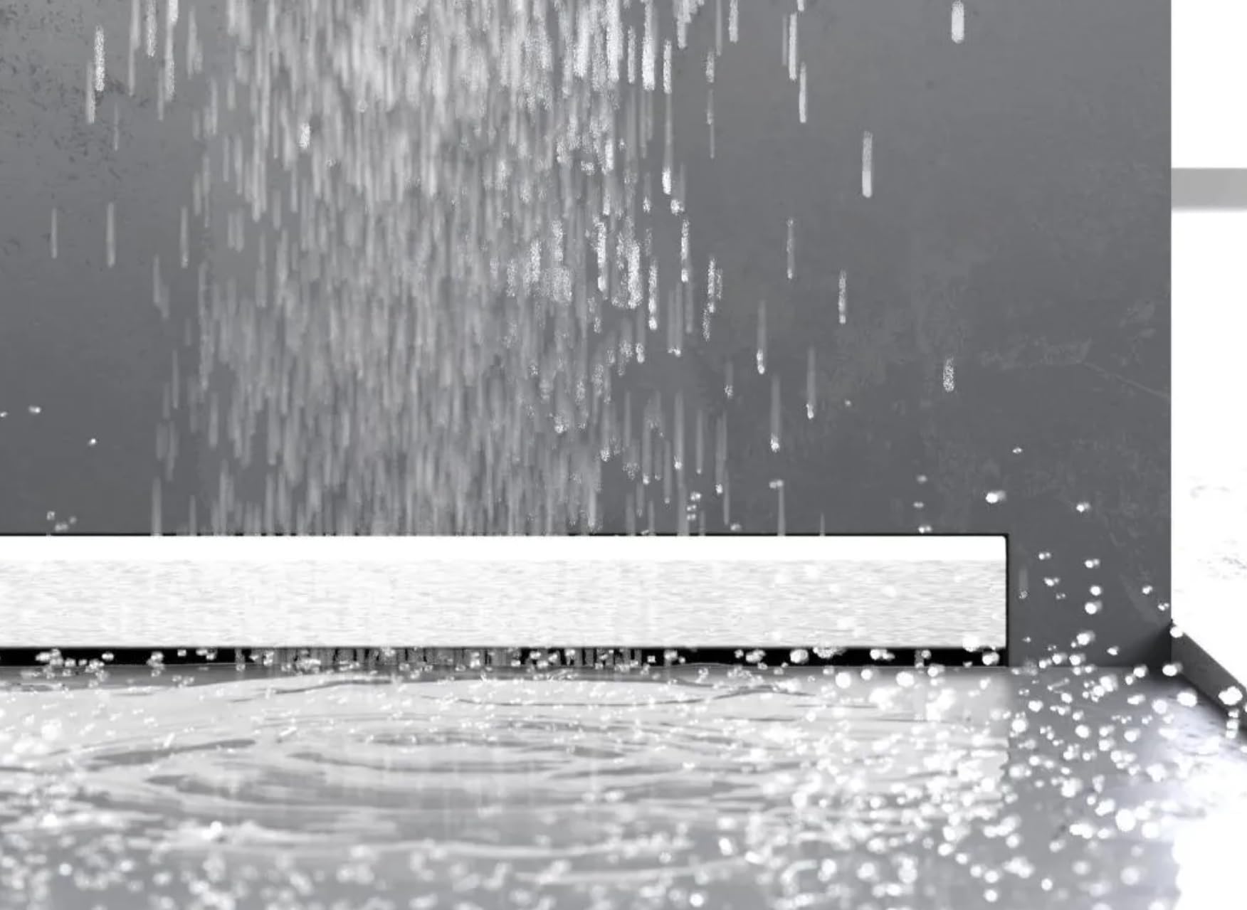 ProfiWall Edelstahl Wandablauf Dusche mit Ablauf & Siphon (stufenlos 30 bis 120 cm) – waagerechter Abgang Wand Duschablauf Komplettset - Duschablaufrinne mit Dichtmanschette