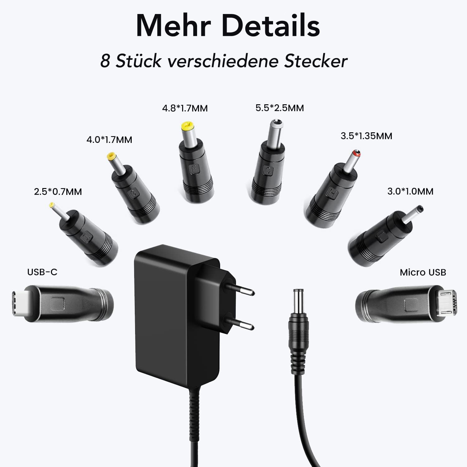 KFD 5V Alimentation Chargeur pour Enceinte Portable Sony SRS-XB30 SRS-XB30L SRS-XB30W SRS-XB30B SRS-XB30R SRS-XB30G AC-E0530 AC-E0530M AC DC Adaptateur