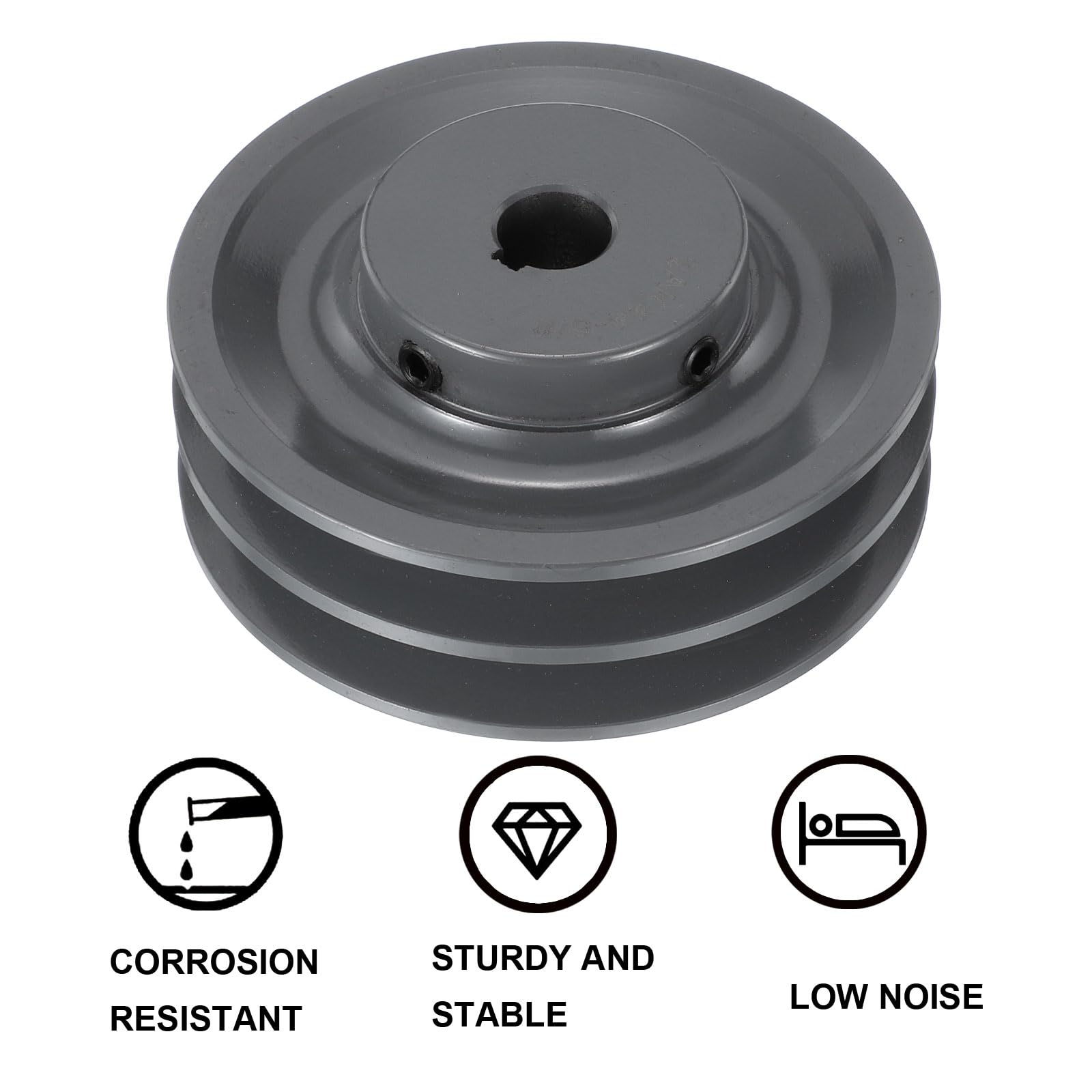 QUARKZMAN 2AK44-5/8 Puleggia A V Con Cave Doppie Foro 5/8" Diametro Esterno 4.25" Puleggia Con Cave A Trama Forata Adattata Al Misura, Ghisa, Sezione Cinghia Per Cinghia 4L O A