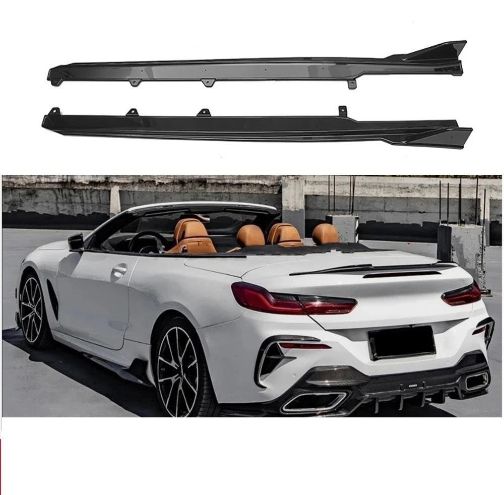 Séparateurs Bas Caisse Extensions De Jupes Latérales en ABS Noir Brillant pour BMW Série 8 G14 G15 2 Portes 2021-2025