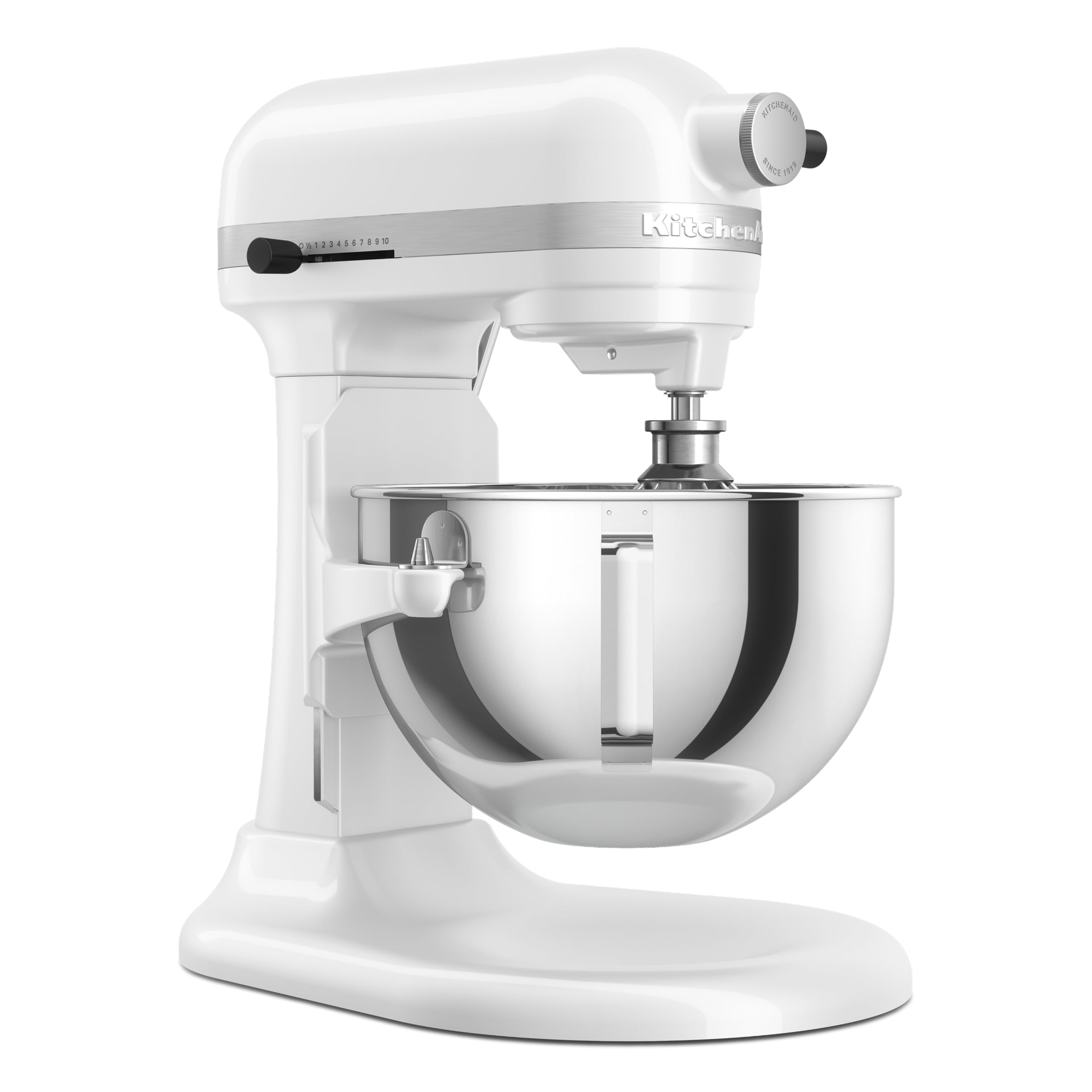 KitchenAid Planetaria Heavy Duty Bowl-Lift 5.2L, Corpo & Ingranaggi in Metallo, 11 Velocità con Avvio Morbido, Flex Edge Beater, 67 Punti Contatto, Bianco