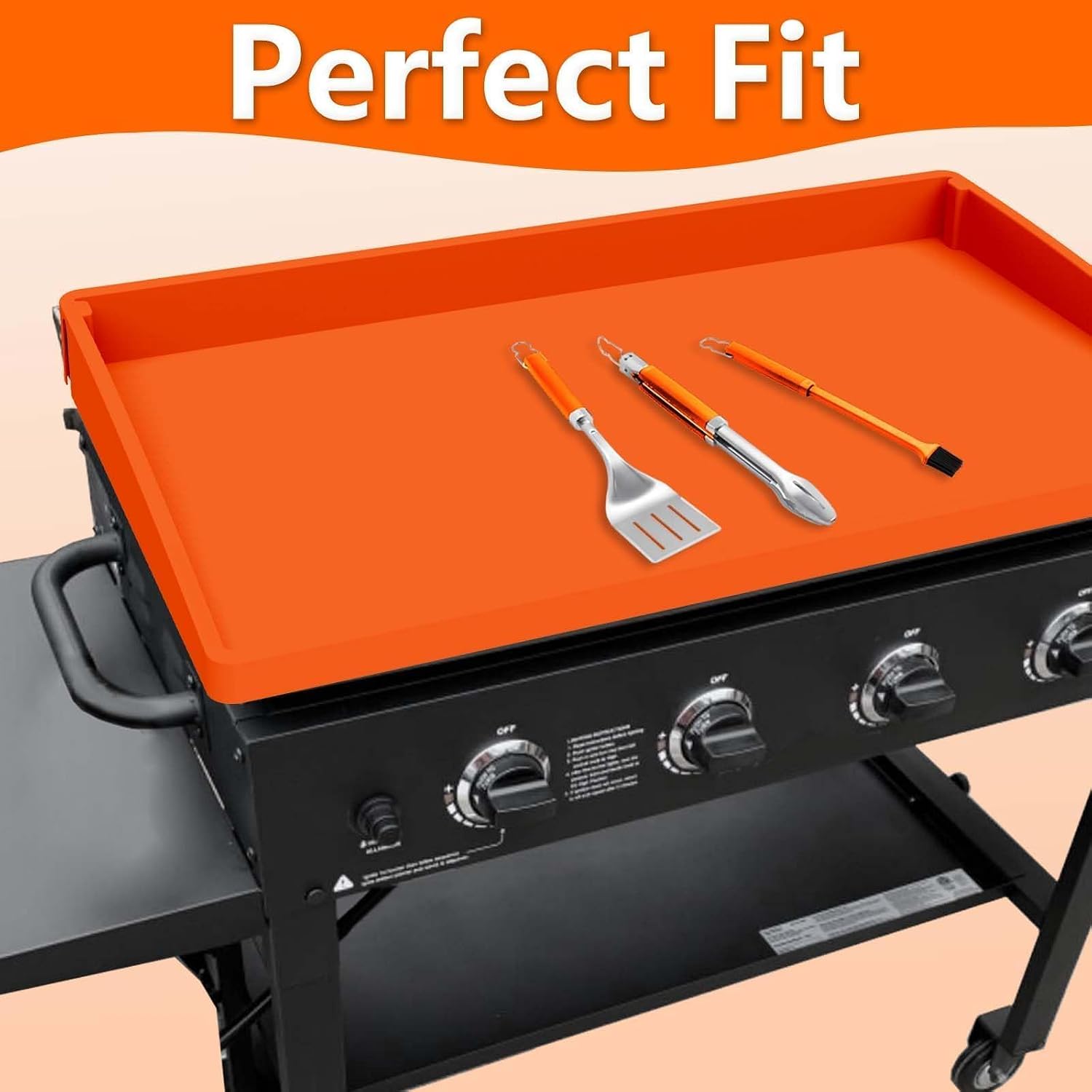 BANGIE 36" Silicone Griddle Mat for Blackstone, Anti-Rust Full-Wrap Cover image 2
