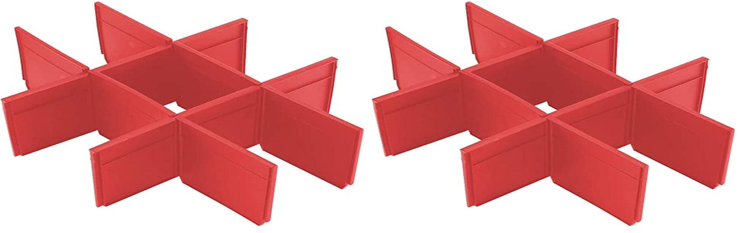 Milwaukee Red For Packing Out Suitcases With 2 Drawers Packout Dividers,