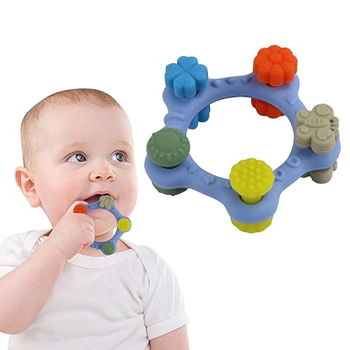 DDMY - Juguetes de dentición para bebés de 0 a 6 a 12 a 36 meses, juguetes de dentición para bebés, mordedores de silicona para bebés, mordedores de disponible en Yaxa El Salvador