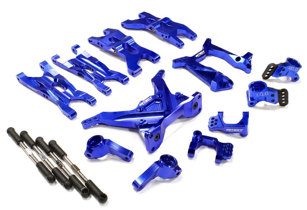 Integy RC Upgrades for Team Associated, Billet Machined Blue Suspension Conversion Kit for RC10B4.2 FT