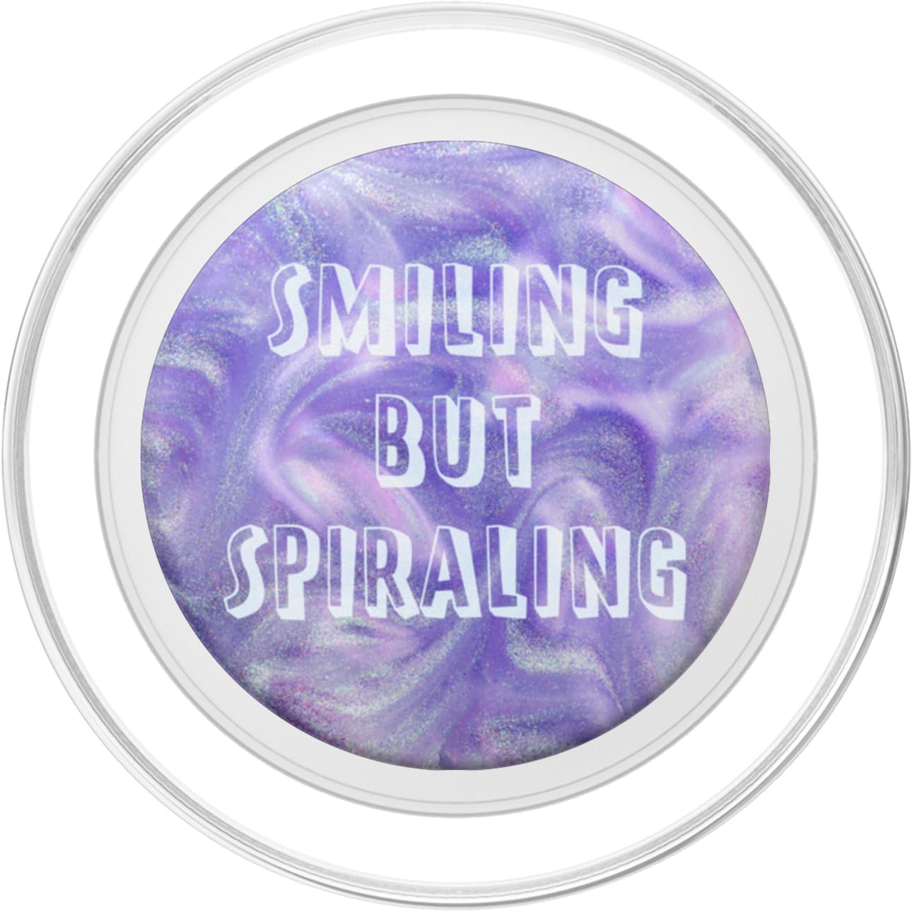 PopSockets Funny Phone Grip - Smiling But Spiraling Purple PopSockets PopGrip for MagSafe