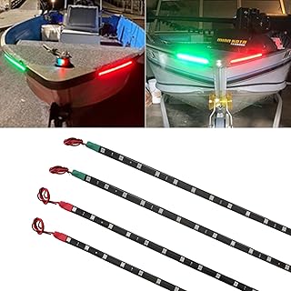 LED Boat Navigation Lights Bow Light for Pontoon Kayak Yacht Boat Lights Marine Navigation Lights Kits 12V (2RED and 2Green)