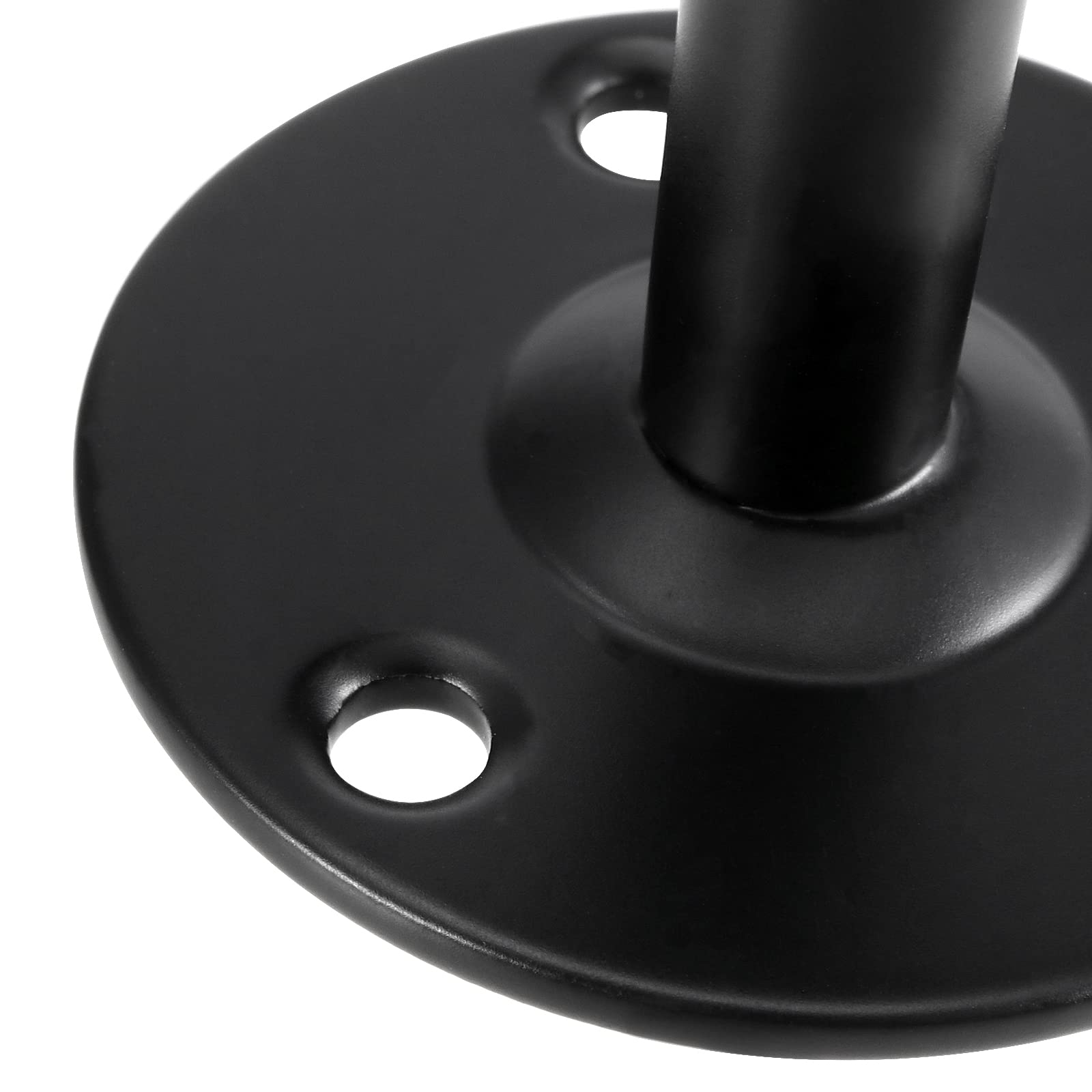 4pcs Stainless Steel Black Ceiling Curtain Pole Holders Brackets Wall Mounted Curtain Rod Bracket For Bathroom Closet 16mm