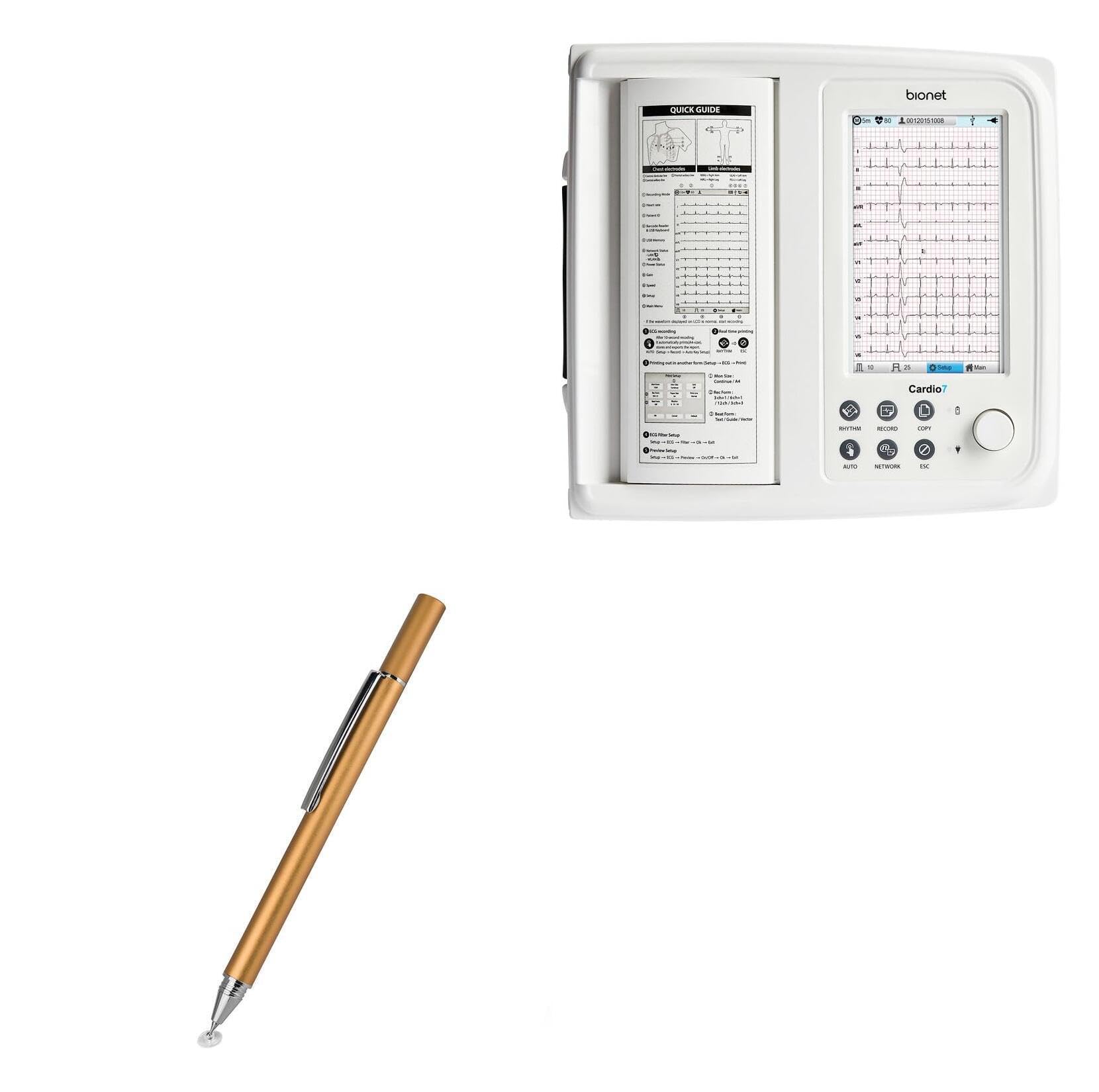 BoxWave Stylus Pen Compatible with Bionet Cardio7 - FineTouch Capacitive Stylus, Super Precise Stylus Pen - Champagne Gold