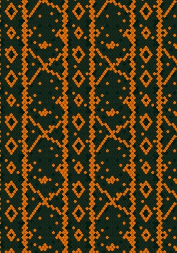 Orange Snake Print Notebook -- Creative Journal: 7x10, Cream Paper, 5mm Dot Grid, 184 Pages