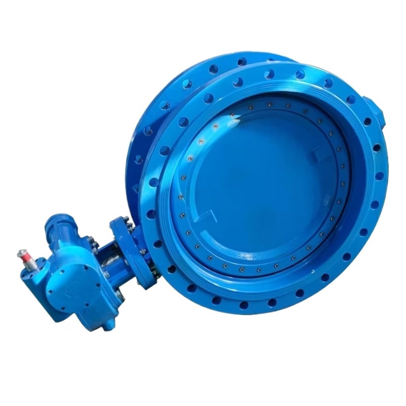 Qvctadpc Casting Dn150 Manual Power Flanged Soft Sealing Double Eccentric Flange Butterfly Valve