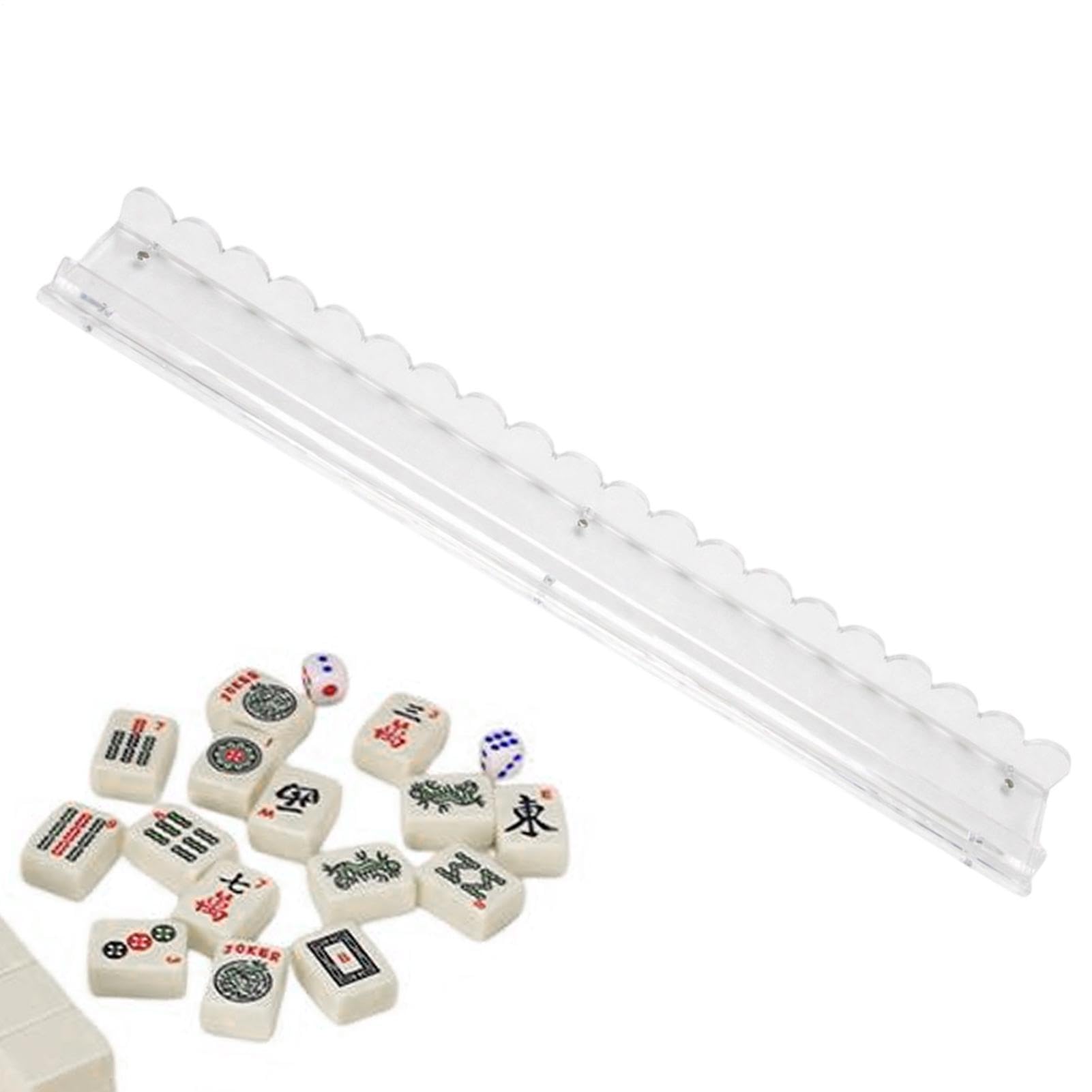 Porte-Tuiles Magnétiques Mahjong Magnétique Antidérapant Acrylique Festonné | Support Mahjong Avec Poussoir Idéal pour Soirées Jeux, Fêtes, Clubs, Réunions Familiales, Centres pour Seniors et