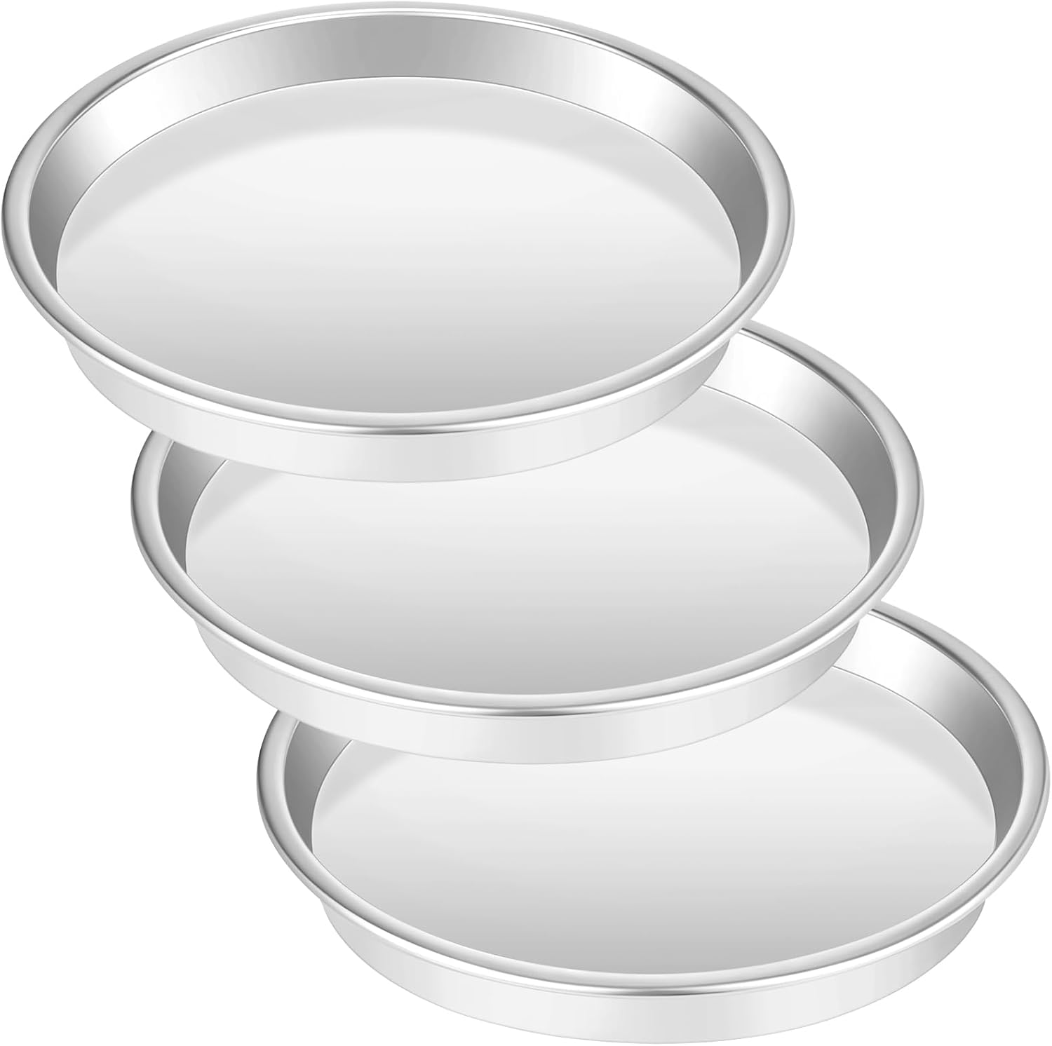 FoldTier 3 Pcs 9 Inch Aluminum Pie Pan 9 x 1.1 Inch Metal