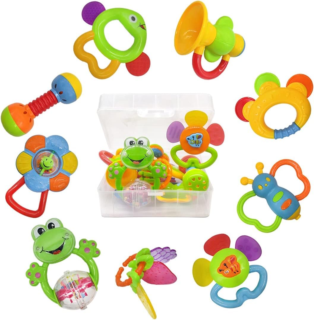 Set 7 Sonagli E Massaggiagengive Nene Toys - Per Neonati 3-12 Mesi, Senza BPA - Foto 2