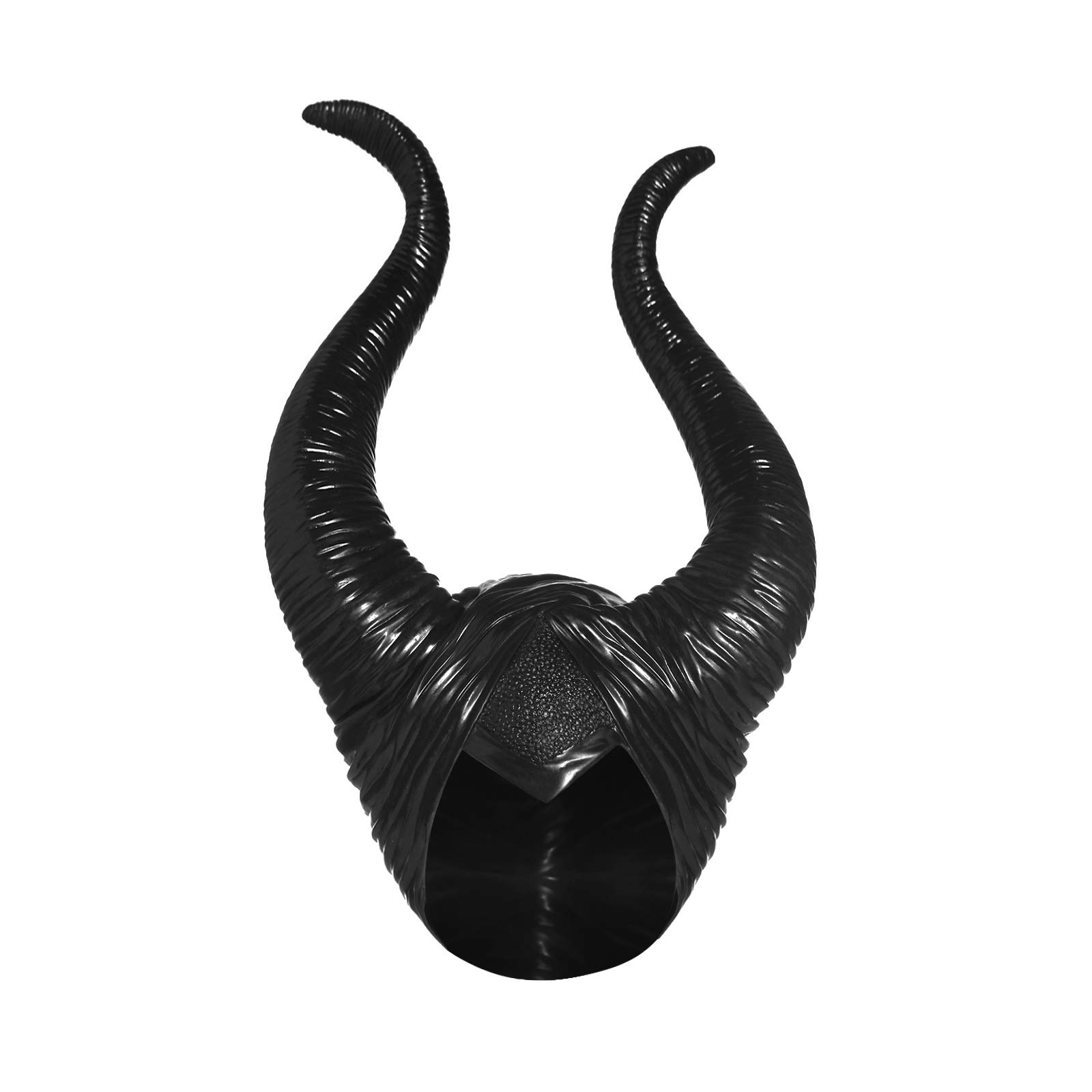 MostaShow Black Horns Headband Evil Queen Horn Headpiece Halloween Costume Cosplay Headwear Hat