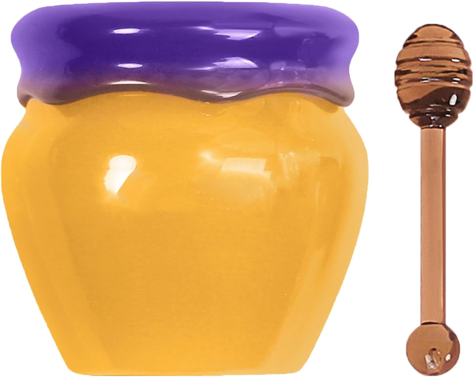 Julia's Bees Lip Balm, Mini Honey Pot Bee Balm, Bee Balm Lip Balm Honey Pot, Honey Bee Lip Balm with Applicator, Lip Exfoliating Bee Balm Sleeping Lip Mask, Simple to Use (Honey)