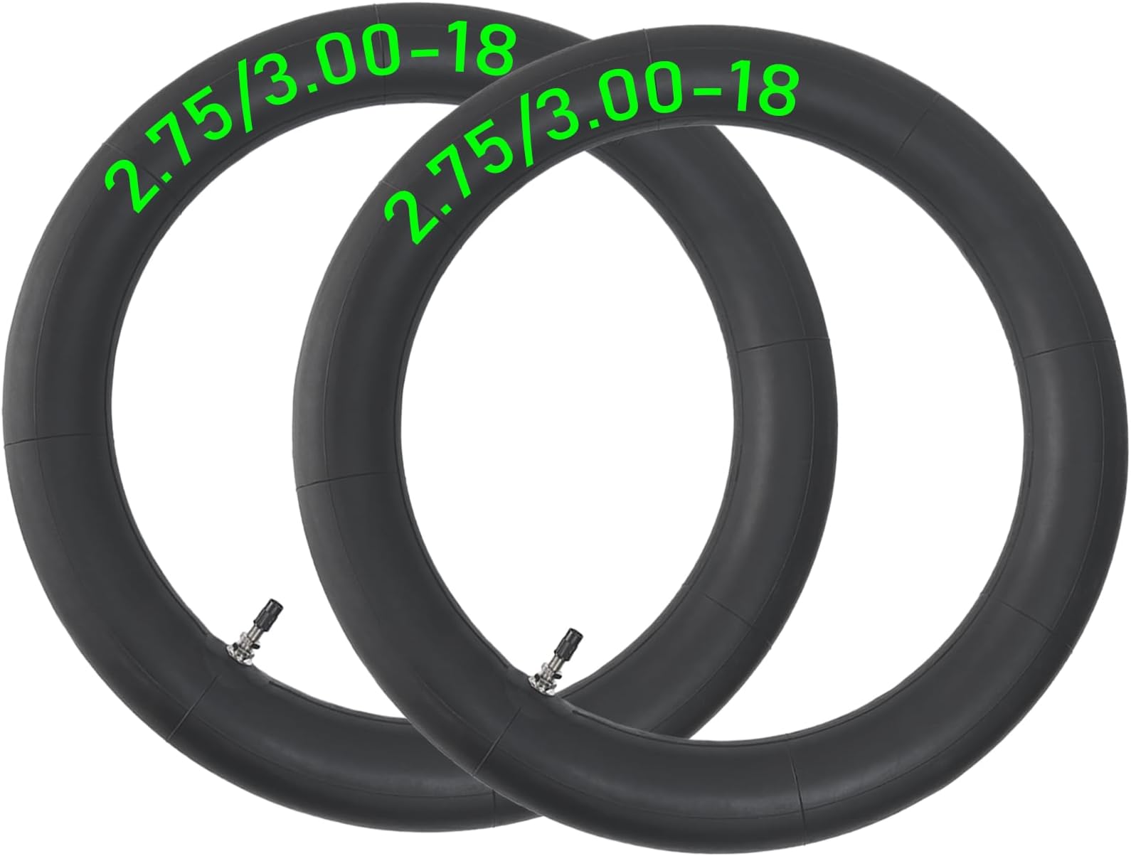 2-Pack 2.75/3.00-18 Inner Tube 2.75-18 3.00-18 Tube 80/90-18 80/100-18 90/90-18 Replacement Inner Tube