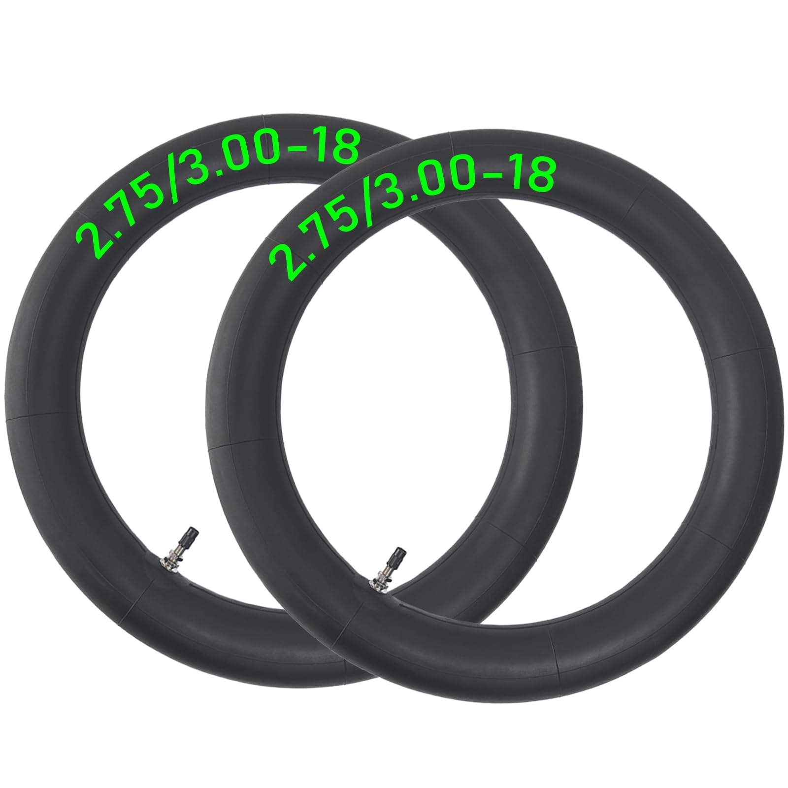 View 1 of 2-Pack 2.75/3.00-18 Inner Tube 2.75-18 3.00-18 Tube 80/90-18 80/100-18