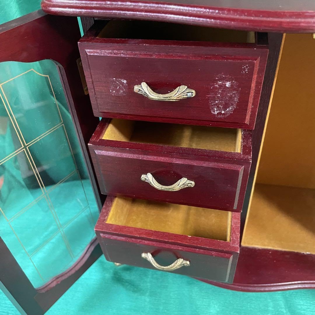 【新品】アンティーク　昭和　レトロ　オルゴール付きジュエリーボックス 昭和レトロ】 ELEMICA SANKYO オルゴール付き ジュエリー