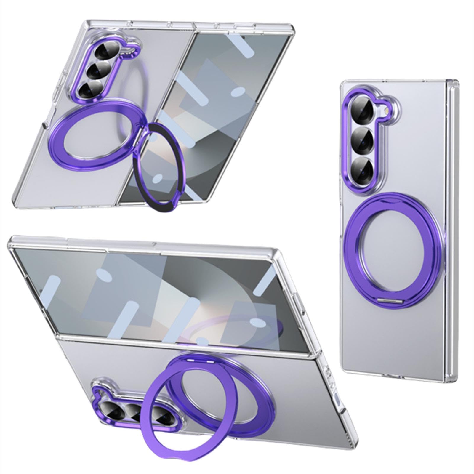 Coque pour Galaxy Z Fold5 antichoc transparente compatible chargeur induction - 8