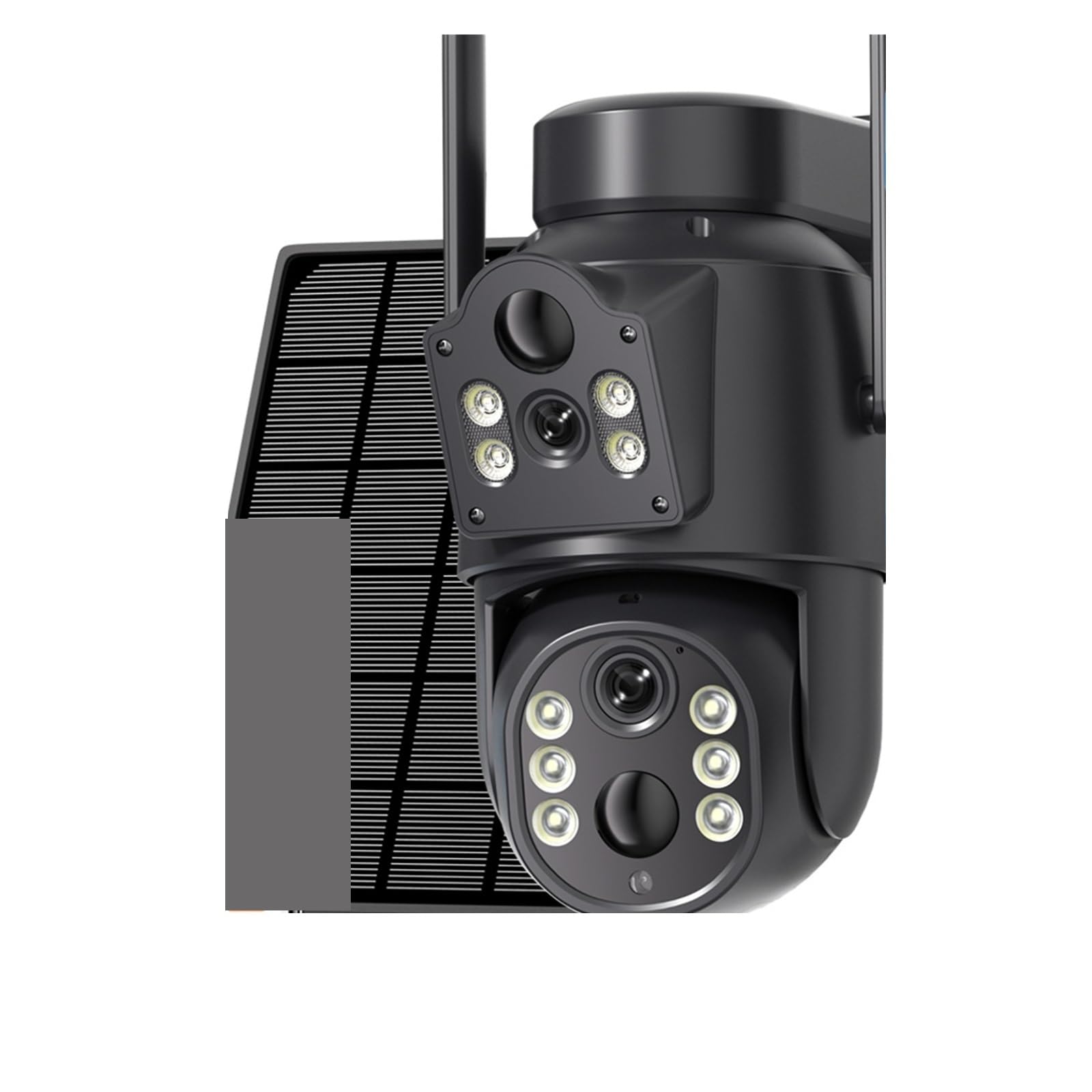 Oshpmbdlyfj One Color 8Mp Outdoors Solar Wifi Camera With 7800 Mah Battery Dual Lens 5X Digital Zoom Ptz Camera Color Security Surveillance Cctv(8Mp No Sd Card)