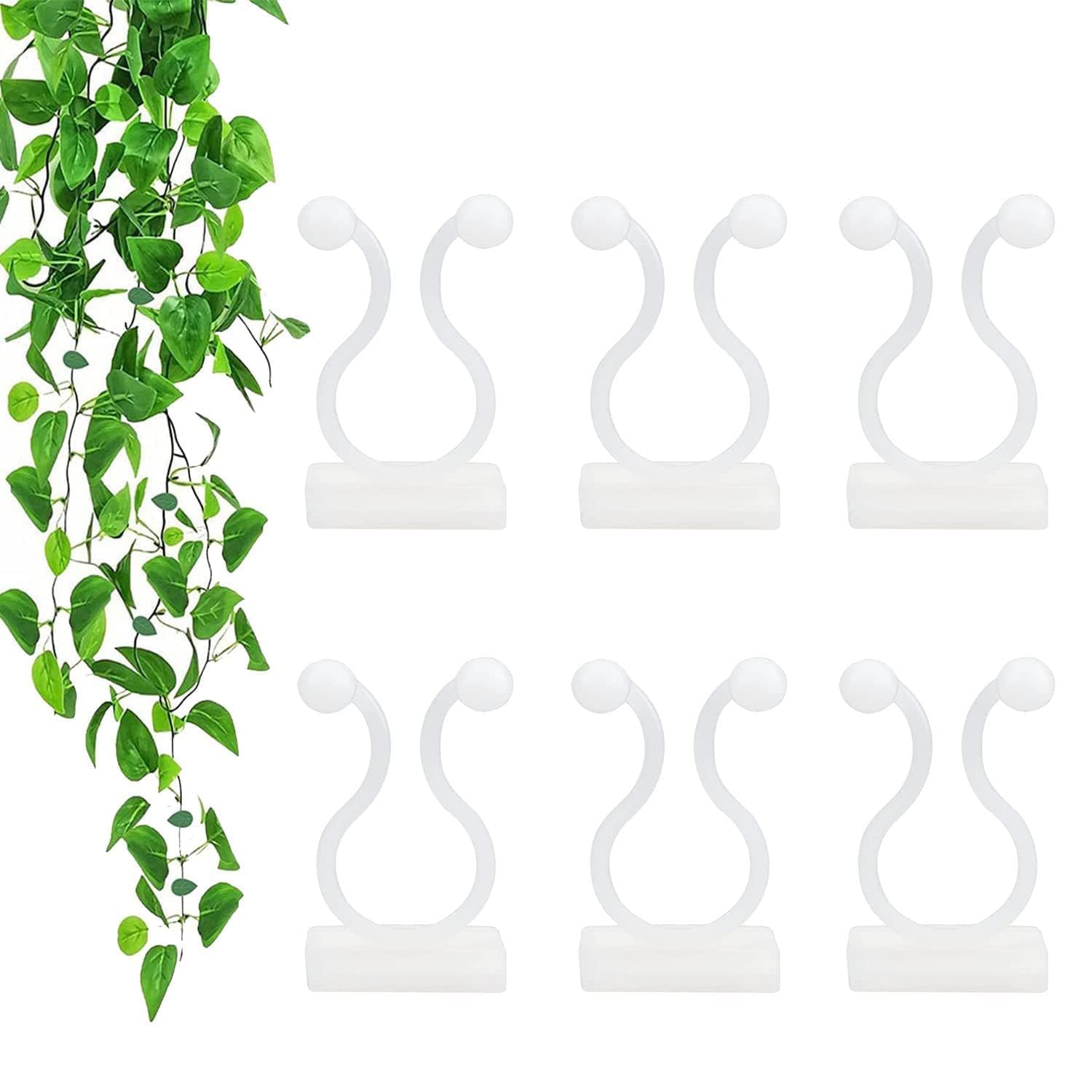 Plant Fixing Clips for Climbing Plants, Self-Adhesive Plant Wall Clips, Invisible Vine Support Clips for Indoor & Outdoor Plants, Cable & Vine Organizer, No Drill Plant Holder (30 Pack)-image-34