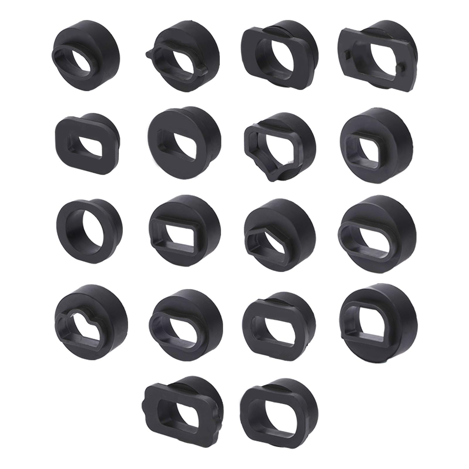 BELEY Juego de 18 adaptadores para Pistola de Limpieza con cáscara de Nuez para máquina de descarbonización HTS558, Adaptadores de Limpieza para Pistola de Nuez para automóviles