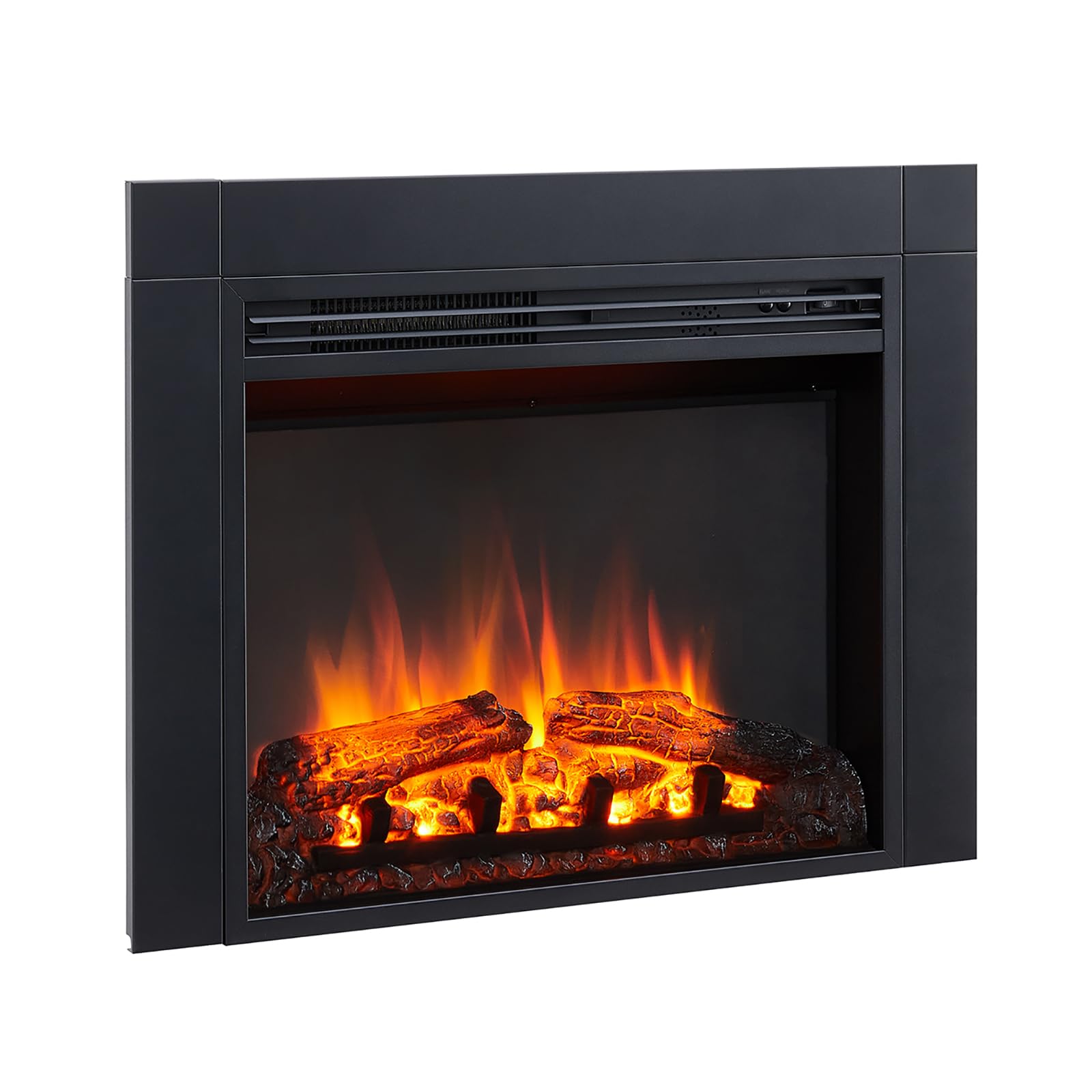 Flamme Black Innsbruck Fireplace Insert Suitable For Custom Media Wall Or Mantel Designs 24"/60Cm - 35"/90Cm