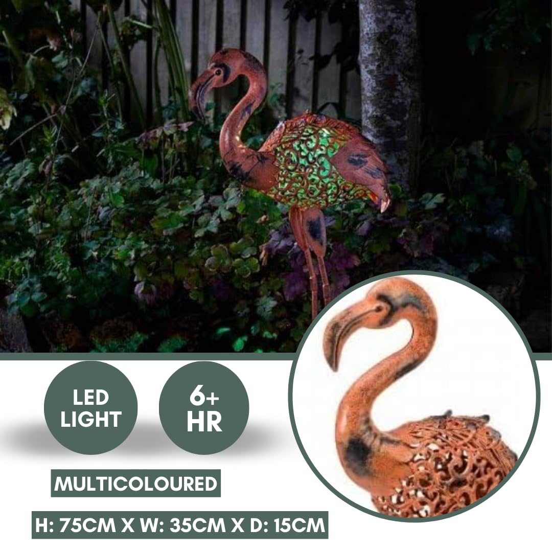 Garden Mile® Solarlampe Kupfer Bronze-Effekt Metall-Silhouette, Garten Tierskulpturen Farbwechselnde LED-Leuchten, atemberaubende vielseitige Gartendeko