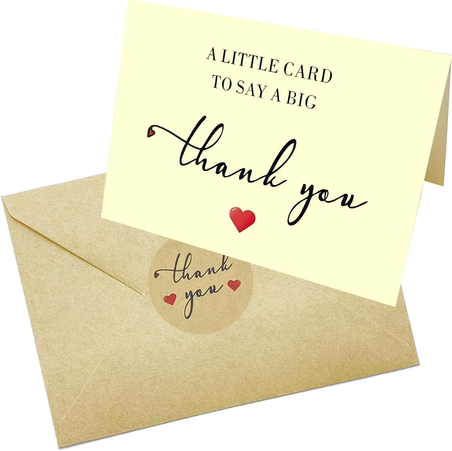 Thank You Cards & Envelopes Value Pack of 25 Paper 350g Baby Shower/Wedding/Business/Teacher/Graduation/Holiday/Sympathy Thank You Cards Bulk for Christmas Gifts