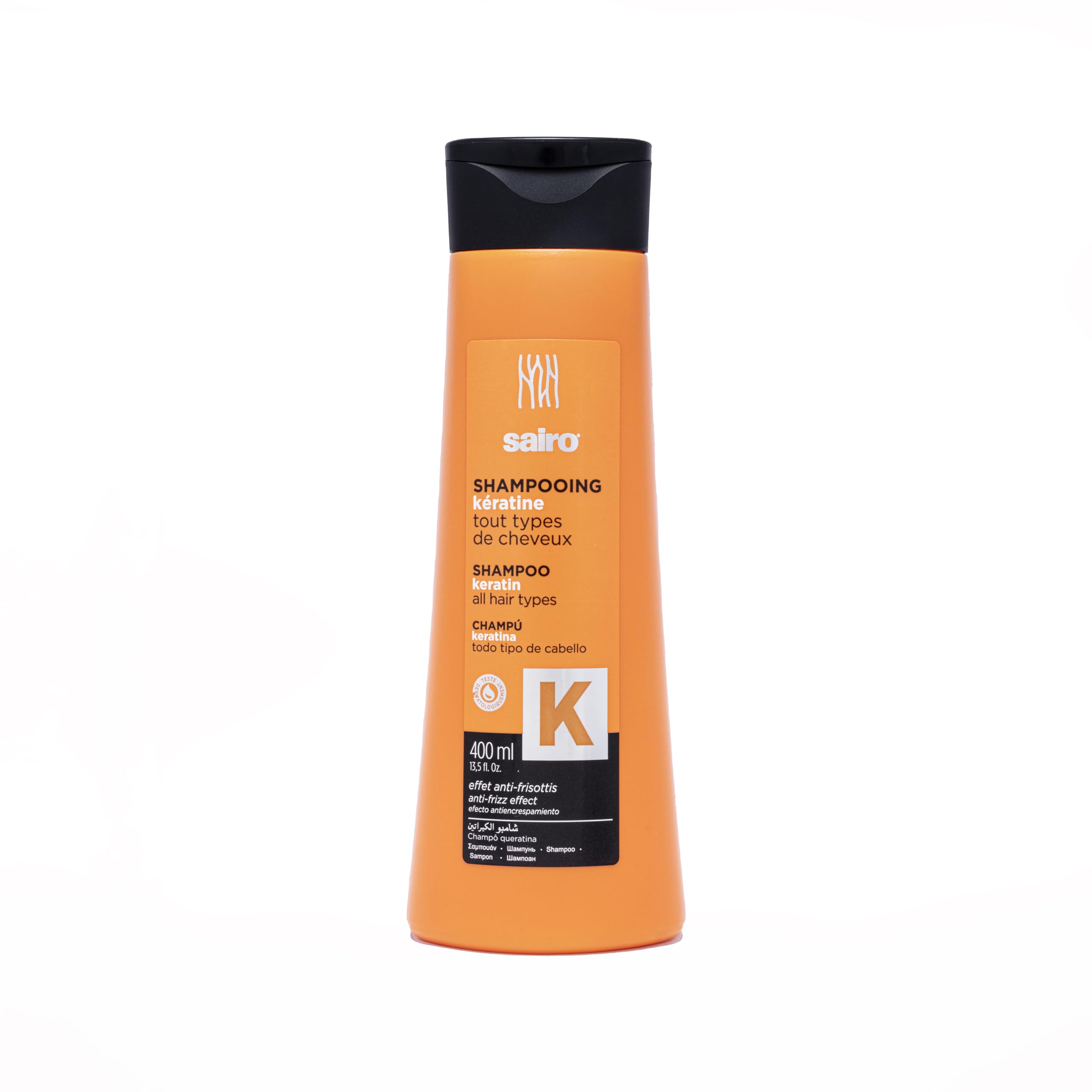 SAIRO Imported Spanish 400ML Keratin Shampoo For All Hair Type, Hair Growth and Hair Fall Control,Silky, Shiny, Smooth Hair Wet Hair Massaging (Imported From Spain)