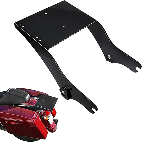 PBYMT Portaequipajes desmontable compatible con Harley Davidson Touring Electra Glide Road King Road Glide Ultra Classic Chopped 1997-2008 (negro)