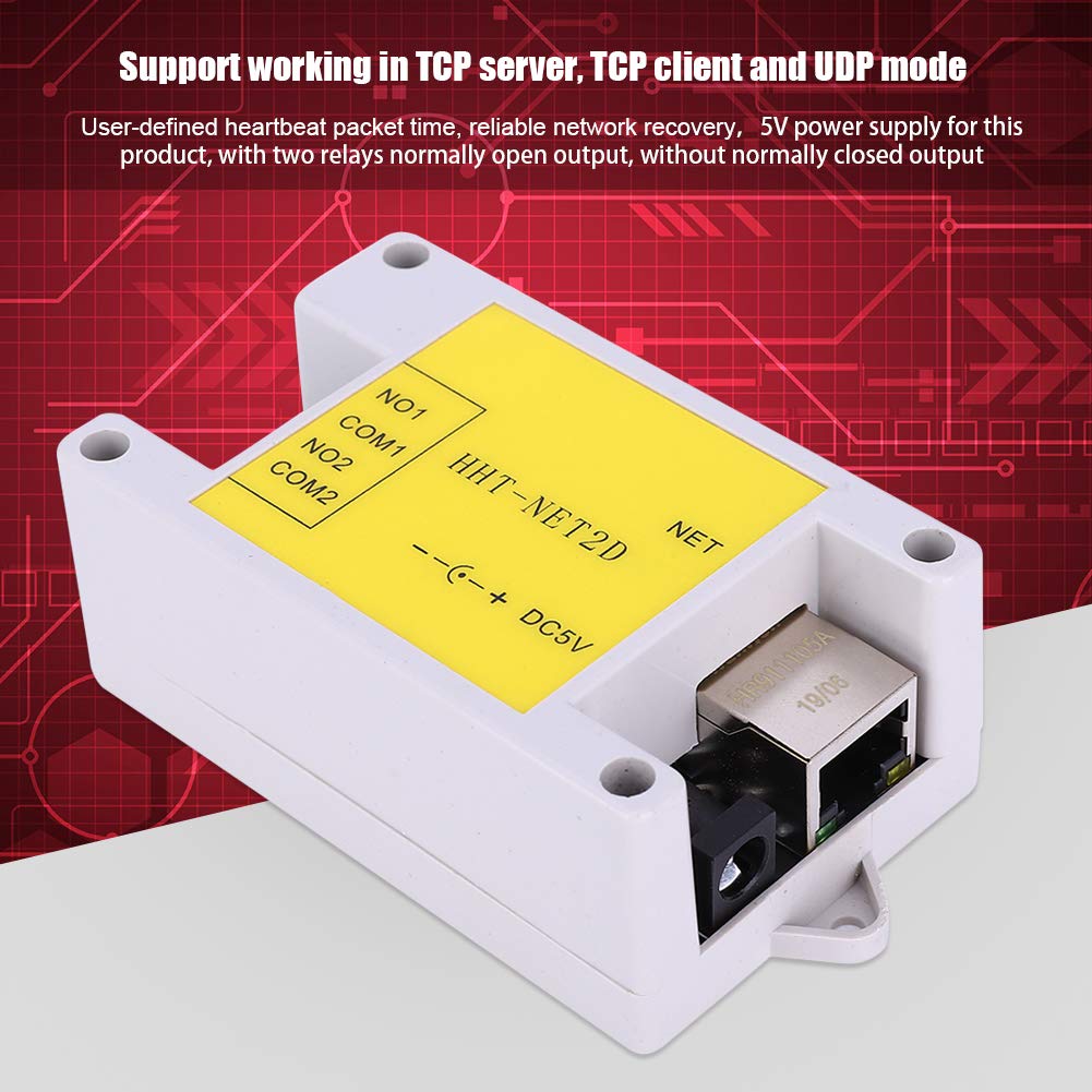 Modulo relè di rete IP Affidabile controller relè a 2 canali Ethernet Interruttore relè di rete IP Modulo di controllo remoto watchdog per controllo casa intelligente DC5V