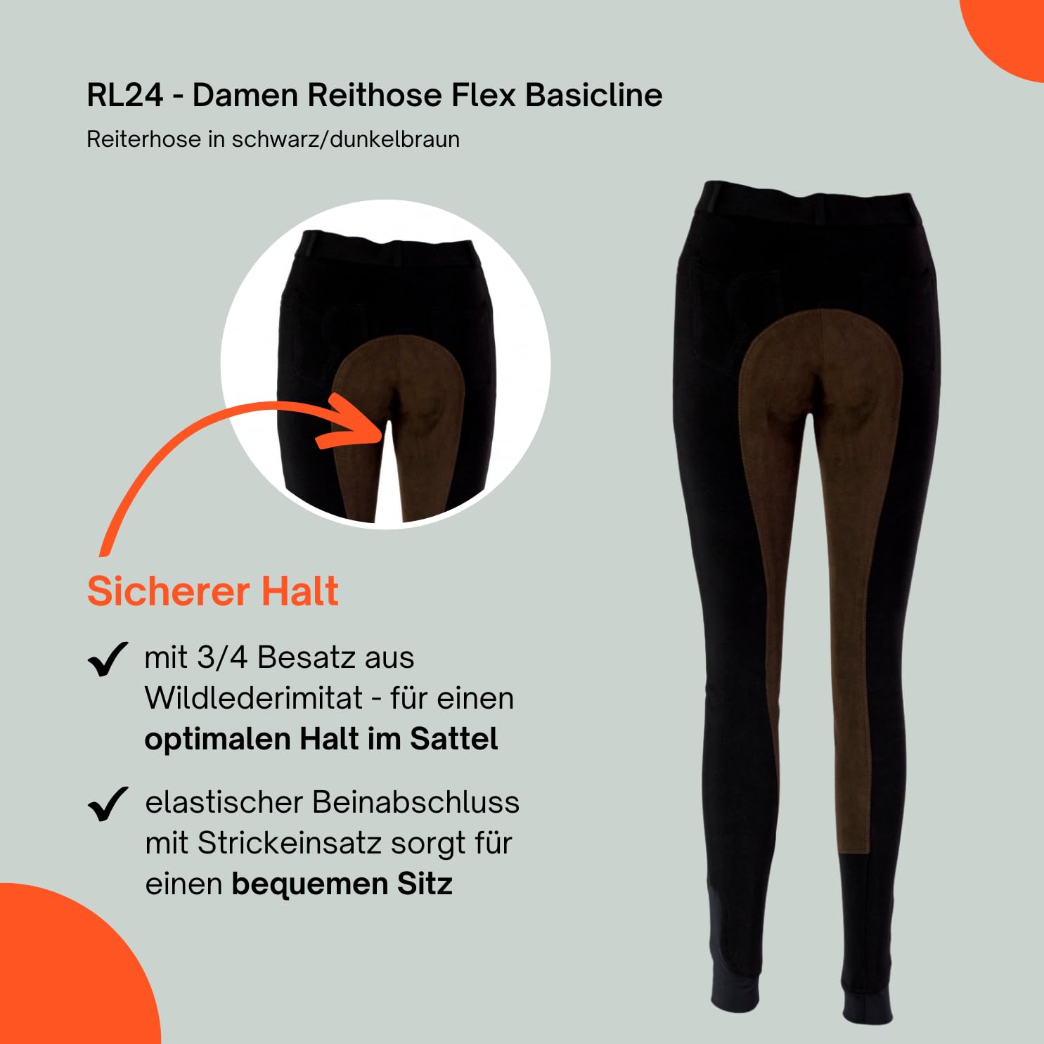 RL24 Damen Reithose Vollbesatz Flex BASICLINE