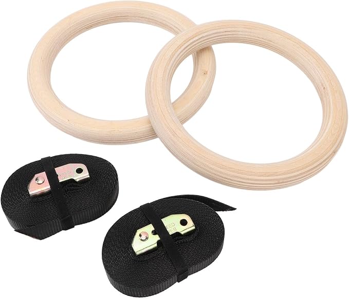 Anillas de Gimnasia de Madera Birch con Cintas Ajustables miniatura 6