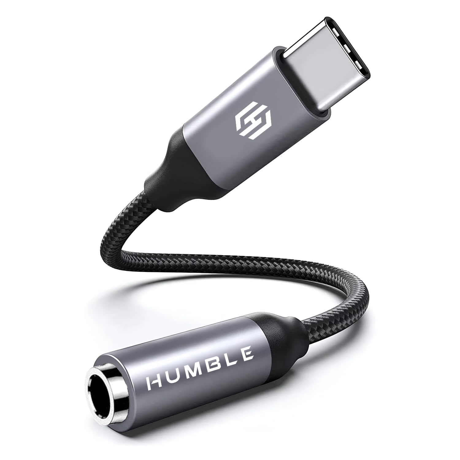HUMBLE® Type-C to 3.5mm Audio Jack Adapter with DAC, Headphone AUX Converter-Compatible with iPhone 17/16/15 Pro Max/15 Pro/15 Plus, Samsung Galaxy S25/S24/S24 Ultra/S23/S22/S21, All USB-C Devices