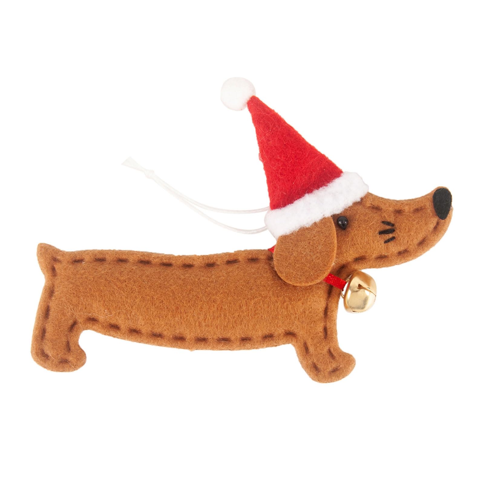 Lerpwige Cartoon Dachshunds Christmas Tree Hanging Ornament Nonwoven Fabric Safe Holiday Decoration Multipurpose Accessory Dog Christmas Decoration