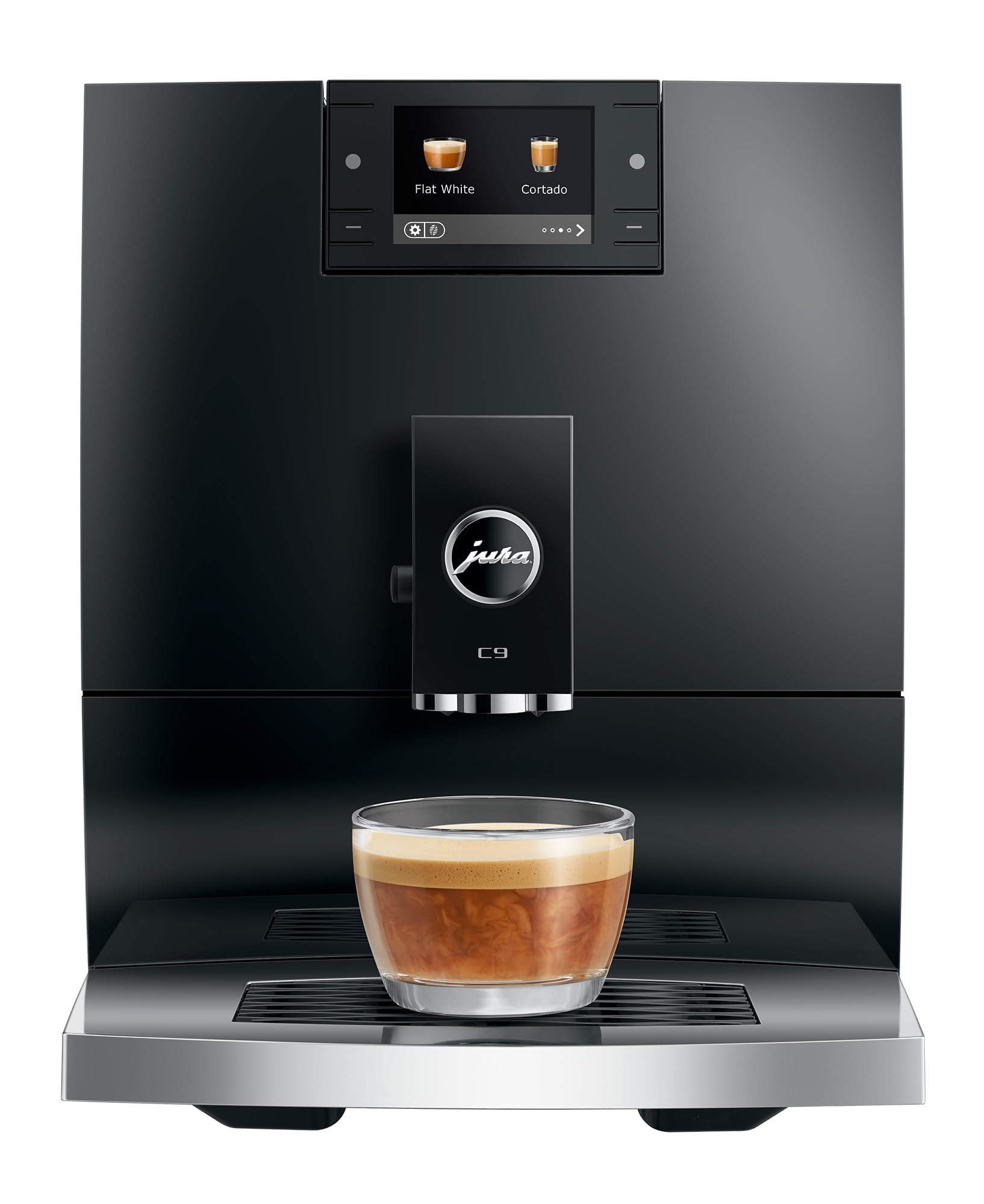 Jura - C9 Piano Black, automatyczny ekspres do kawy, kolorowy wyświetlacz 2,8", WiFi, 17 napojów, Professional Aroma Grinder, system Thermoblock, 1450 W