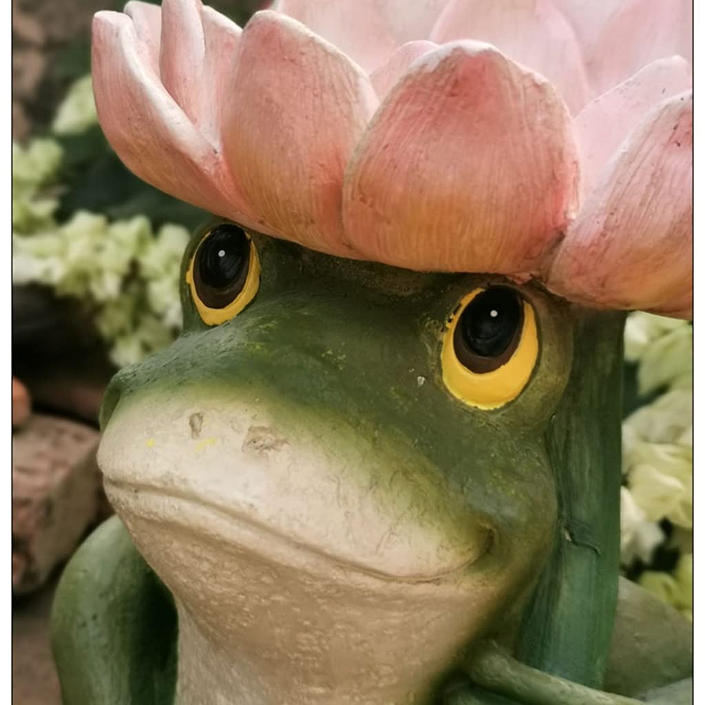 Liudan Gartenstatue Gartensimulation Frosch Skulptur Ornamente Courtyard Gartenarbeit Harz Handwerk Tier Statue Dekoration, Gebraucht für Balkon Terrasse Rasen Dekor Gartendeko Statuen