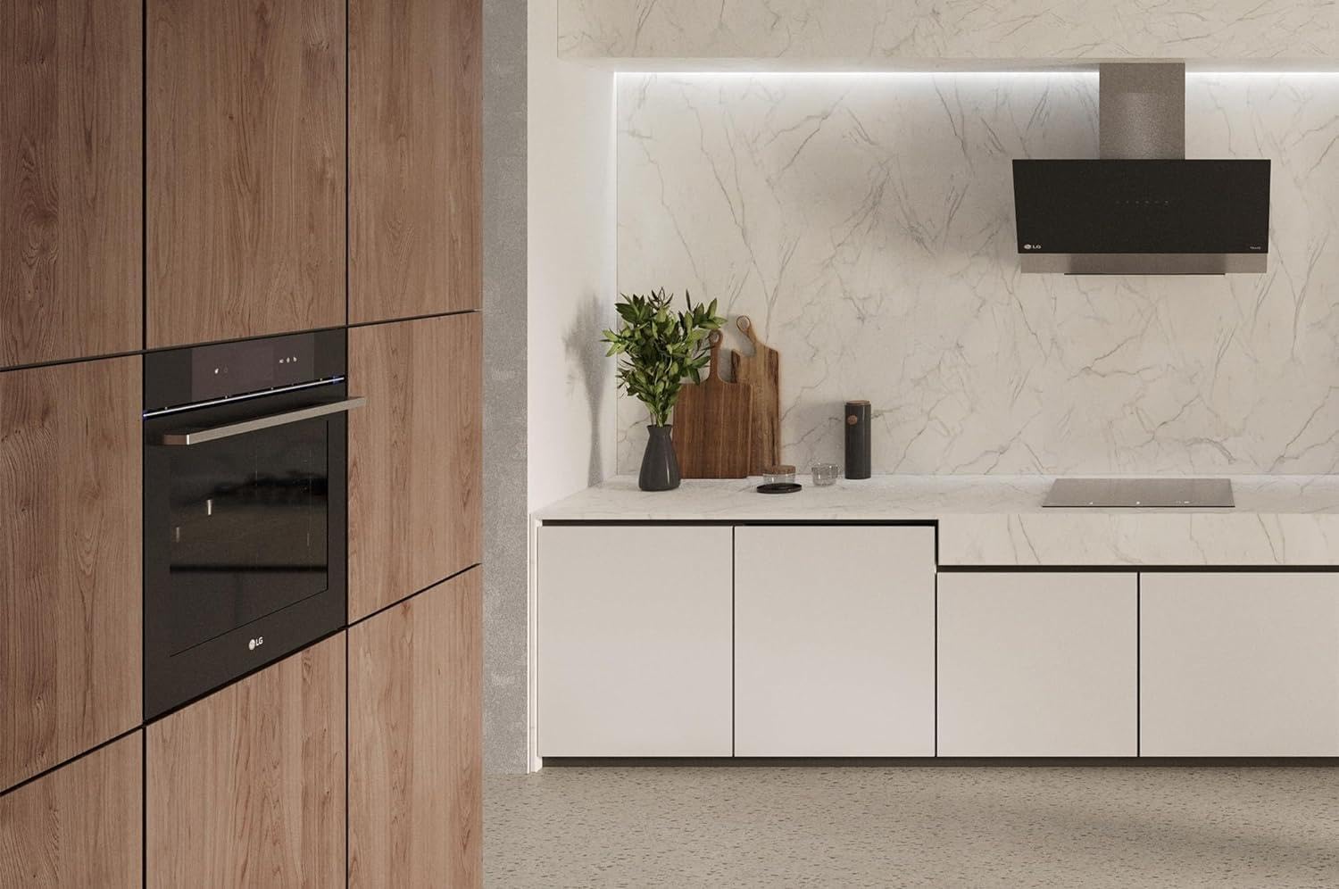LG Płyta indukcyjna CBIZ2435B 60 cm, moc od 2,5 do 7,4 kW, 4 strefy całkowite, 1 strefa Flex, 15 poziomów mocy + doładowania, niezależne sterowanie dotykowe, Wi-Fi, szkło ceramiczne SCHOTT, kolor