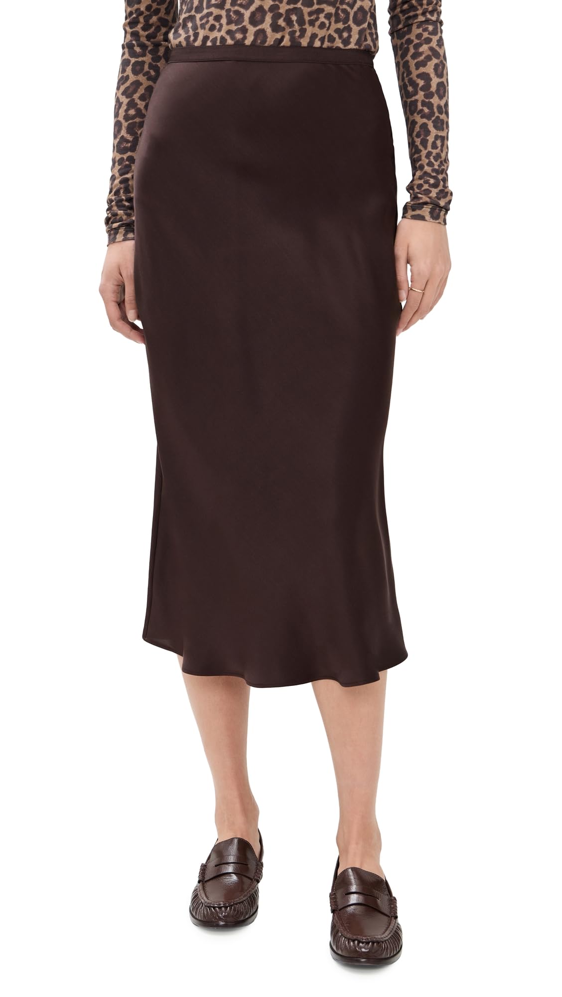 ANINE BING Womens Bar Silk Skirt