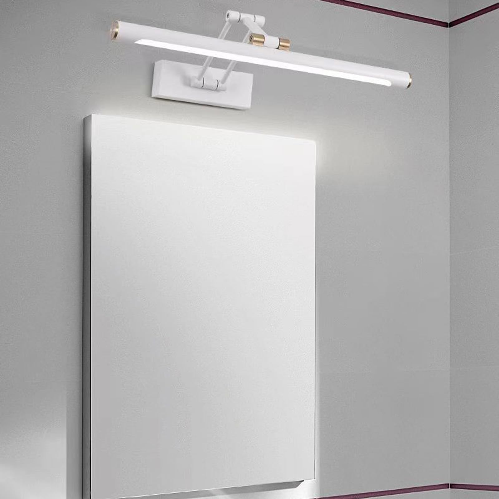 HCZKIUJY Wall Lamps LED Wall Light with Arm 180°Wall Lamp Front Wall Sconce Wall Lighting Long for (Whitewhite Light-58cm)