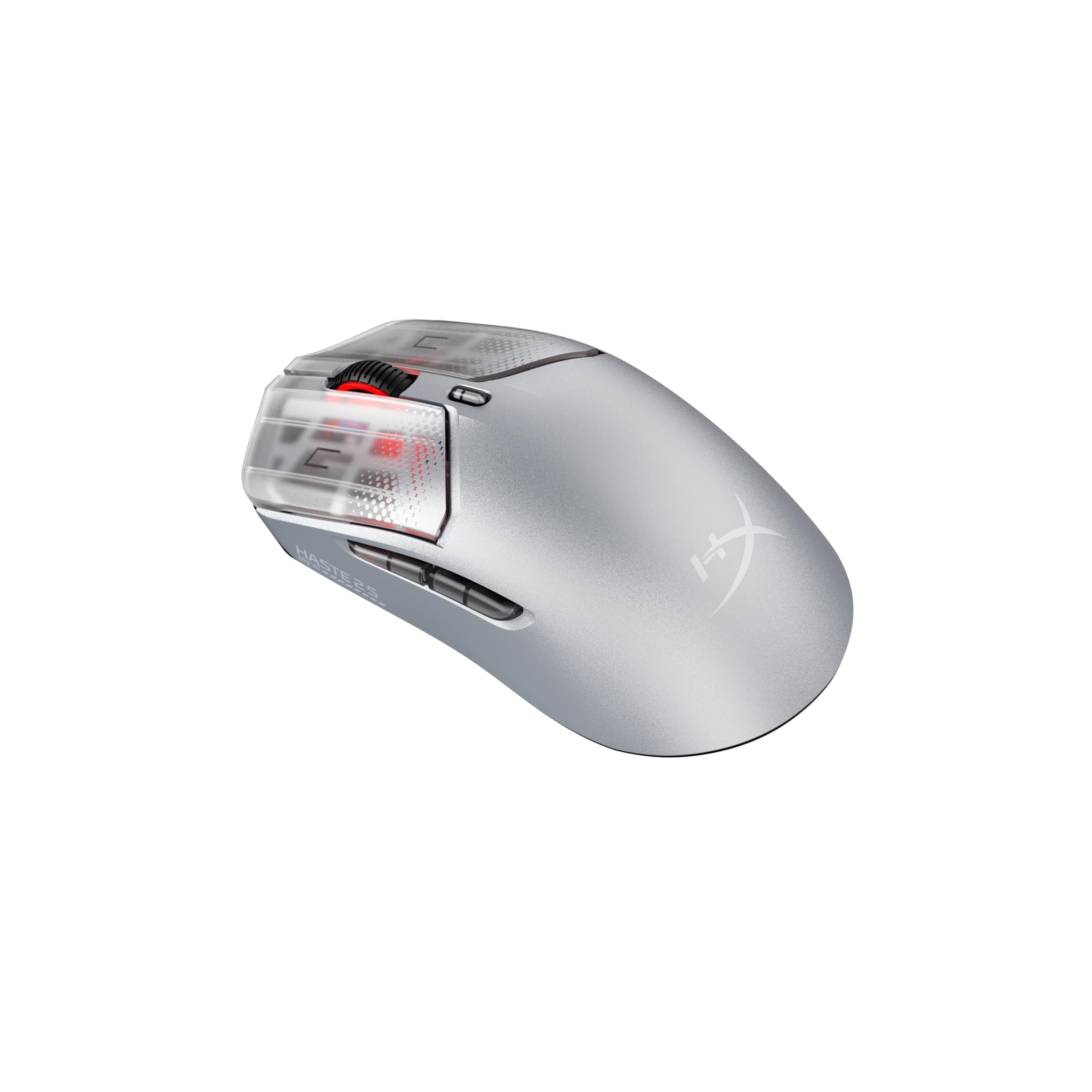 HyperX Pulsefire Haste 2 S Wireless, Souris Gaming sans Fil Ultra Légère 64 g, Coque en Alliage de Magnésium, Capteur HyperX 26K Jusqu’à 26 000 DPI, Autonomie Jusqu’à 120h, Patins en Verre, Gris
