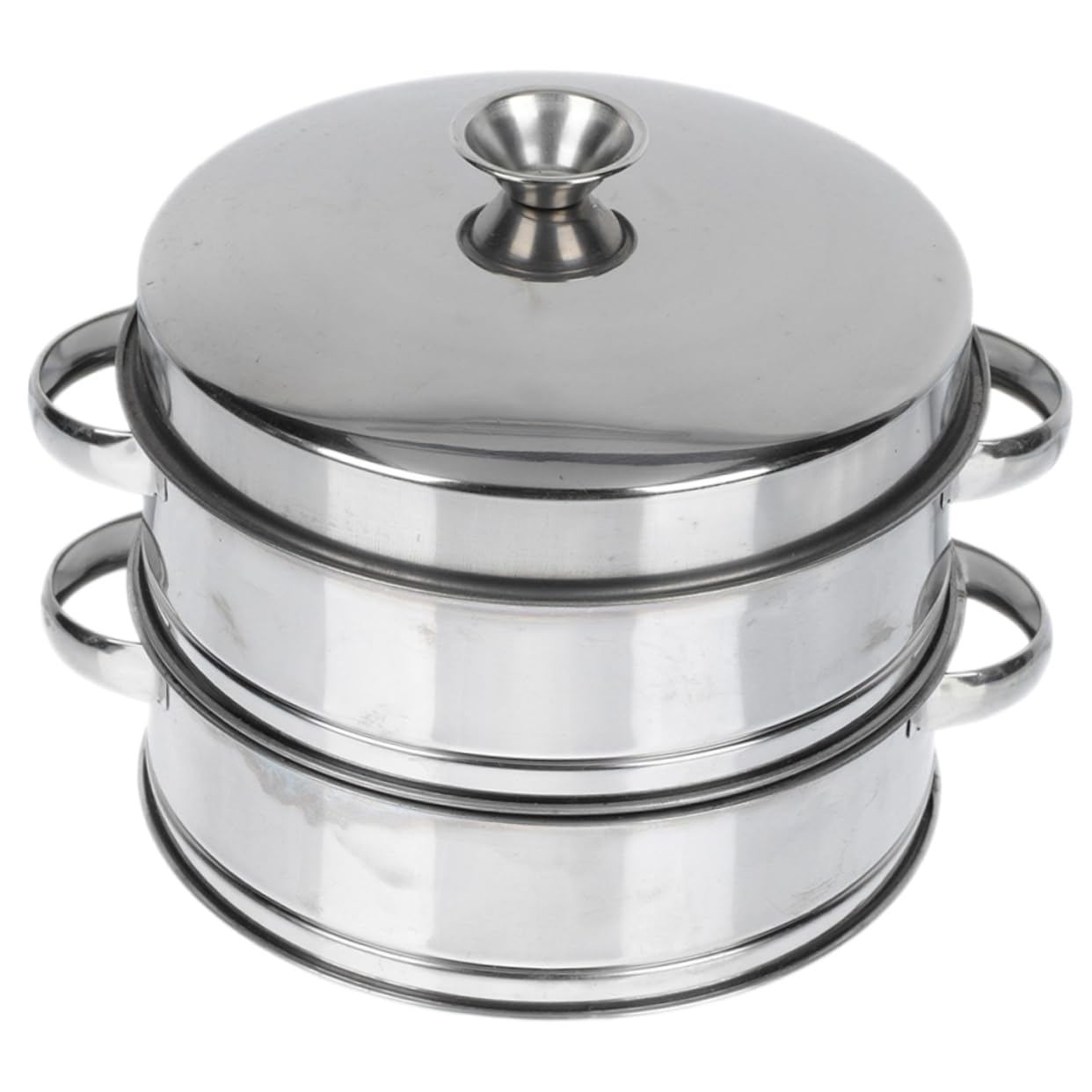 Vaporera de Acero Inoxidable con Tapa de 2 Niveles para Cocinar al Vapor Bollos y Verduras en Restaurantes y Hogares