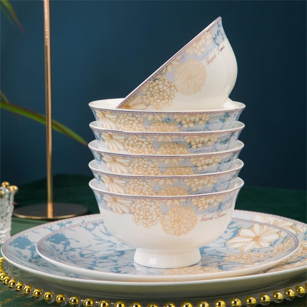 Zestaw zastawy stołowej, zestaw zastawy stołowej z porcelany kostnej, domowa ceramiczna miska, zestaw naczyń, prezent