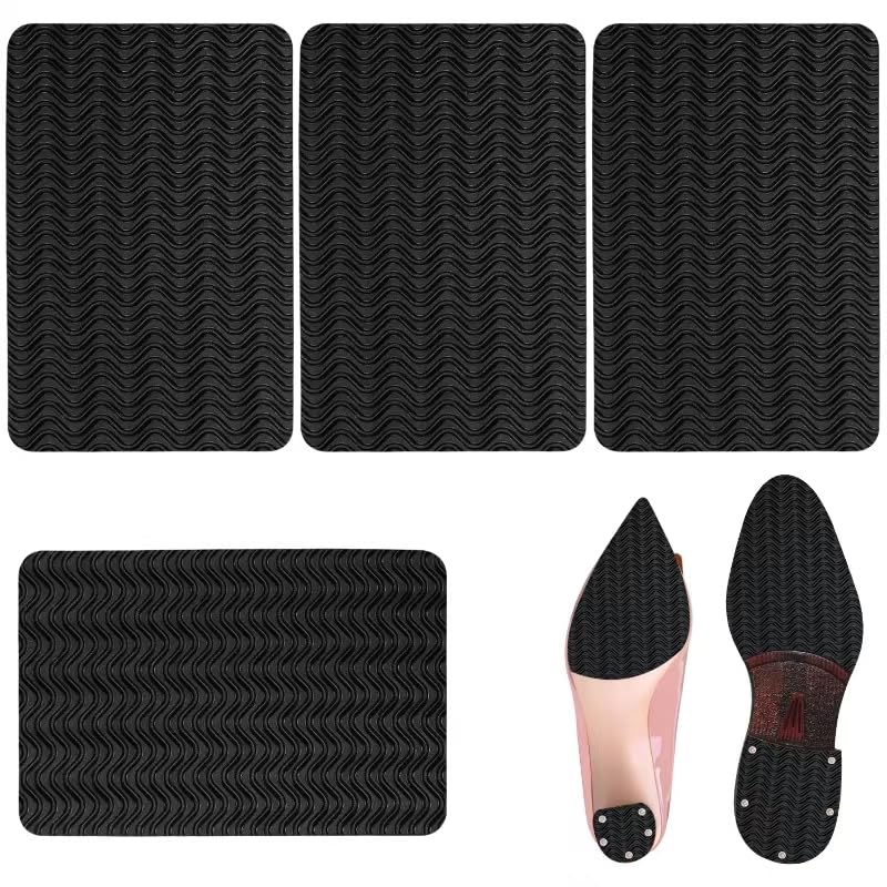 Protectores para suela de zapato 4 piezas adhesivos de caucho miniatura 1